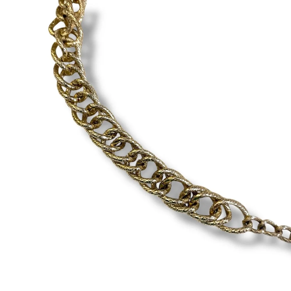 Vintage Retro Gold Toned Adjustable Metal‎ Chain Belt 30 to 36in